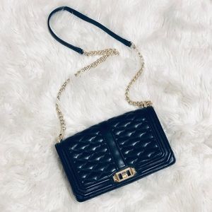 Rebecca Minkoff Black Love quilted crossbody.